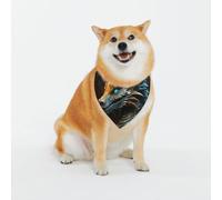 Magnifique écharpe dragon pour chien - Écharpe triangulaire adaptée pour les chiens de petite, moyenne et grande taille, noir, bandana pour chien