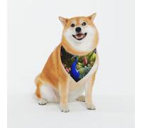 Magnifique écharpe paon pour chien - Écharpe triangulaire adaptée pour les chiens de petite, moyenne et grande taille, noir, bandana pour chien