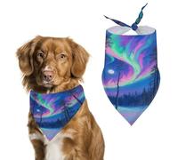 Magnifique écharpe triangulaire pour animal domestique réutilisable en tissu polyester pour animal domestique de petite, moyenne et grande taille, 70 x 30 cm