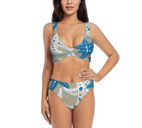 Magnifique ensemble bikini étoile de mer pour maillot de bain, piscine, plage, vacances, sports nautiques, essentiel, Noir , S