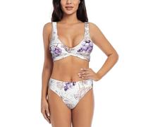 Magnifique ensemble bikini feuilles de vigne pour maillot de bain, piscine, plage, vacances, sports nautiques, essentiel, Noir , L
