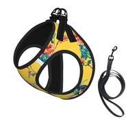 Magnifique ensemble harnais et laisse pour chat et chien, réfléchissant, réglable, anti-fuite, avec maille douce et respirante, pour petits animaux de compagnie et chatons chiots