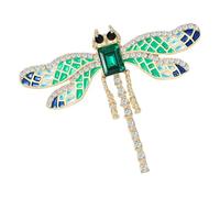 Magnifique épinglette en forme de libellule, broche en métal, bijoux scintillants, insigne unique, structure en alliage pour la fête quotidienne et un usage quotidien, broche de travail