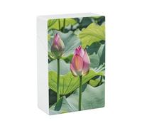 Magnifique étui à cigarettes motif fleurs de lotus - Étui étanche et résistant à l'écrasement pour 20 cigarettes King Size, boîte de voyage portable de poche pour homme et femme