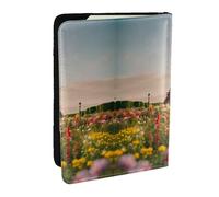 Magnifique étui de passeport en cuir avec porte-cartes imprimé Tour Eiffel Paris pour femme homme famille ID voyage, Noir , Taille unique