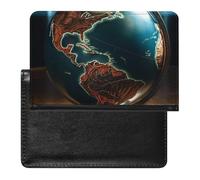 Magnifique étui de protection pour passeport en forme de globe avec blocage RFID, porte-carte d'identité, portefeuille de voyage sécurisé pour passeport, tickets, cartes de crédit, style, taille