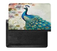 Magnifique étui de protection pour passeport motif paon et floral avec blocage RFID, porte-carte d'identité, portefeuille de voyage sécurisé pour tickets de passeport, cartes de crédit, style, taille