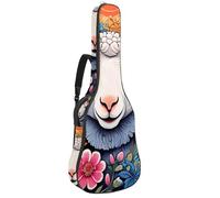 Magnifique étui pour guitare acoustique 40/41/42 pouces avec rangement et protection, motif chat vintage, Multicolore #05, 42.9x16.9x4.7 in, Sac pour guitare