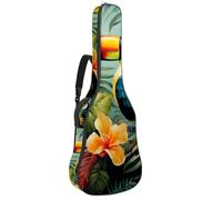 Magnifique étui pour guitare acoustique de 101/104/106 cm, sac de transport étanche avec plusieurs poches, beau toucan, multicolore, 42.9x16.9x4.7 in, Sac pour guitare