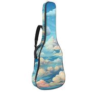 Magnifique étui pour guitare acoustique de 101/104/106 cm, sac de transport étanche avec plusieurs poches, nuages colorés, multicolore, 42.9x16.9x4.7 in, Sac pour guitare