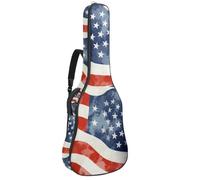 Magnifique étui pour guitare acoustique de 101,6 cm / 101,6 cm / 106,7 cm - Étanche - Avec couche protectrice et poches multiples - Motif drapeau américain, multicolore, 42.9x16.9x4.7 in, Sac pour