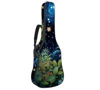 Magnifique étui pour guitare acoustique de 101,6 cm/104,6 cm, sac de transport étanche avec couche protectrice et plusieurs poches, plantes étoilées, multicolore, 42.9x16.9x4.7 in, Sac pour guitare