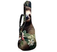Magnifique étui pour guitare acoustique de 101,6 cm/104,7 cm avec compartiment pour accessoires, fermeture éclair, sac de transport étanche avec couche de protection, plusieurs poches, paresseux