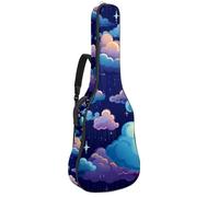 Magnifique étui pour guitare acoustique de 101,6 cm/104,7 cm avec fermeture éclair, sac de transport imperméable avec couche de protection, nuages colorés, multicolore, 42.9x16.9x4.7 in, Sac pour