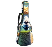 Magnifique étui pour guitare acoustique de 40/41/42 pouces avec compartiment pour accessoires, sac de transport étanche avec couche de protection, jolis alpagas nagent sous l'eau, Multicolore #04,