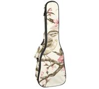 Magnifique étui rembourré pour ukulélé de concert de 58,4 cm avec fond noir, imperméable et durable, Multicolore 08, 25.9x9x3.1in/66x23x8cm, Organiseur de sac