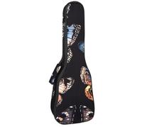 Magnifique étui rembourré pour ukulélé de concert de 58,4 cm avec fond noir, imperméable et durable, Multicolore 04, 25.9x9x3.1in/66x23x8cm, Organiseur de sac