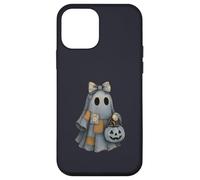 Magnifique fantôme en Denim Patchwork Robe avec Panier Citrouille Coque pour iPhone 12 Mini