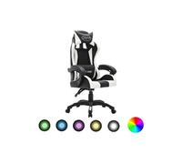 magnifique fauteuil inclinable en Similicuir Blanc fixe standard 36x48x40 avec avec roulettes + pivotant + hauteur reglable