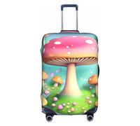 Magnifique housse de valise avec motifs de petits champignons - Convient pour une utilisation professionnelle et extérieure, blanc, S