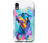 Magnifique Illustration de Portrait de Rottweiler pour Chien Coque pour iPhone XR