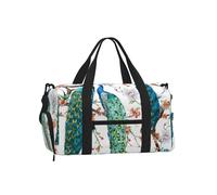 Magnifique imprimé de Fleurs de Paon,Sac de Sport bandoulière à Main, Sac de Voyage Grande capacité pour Femmes et Hommes