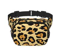 Magnifique imprimé léopard,Sac Banane carré Double Couche, Sac de Poitrine