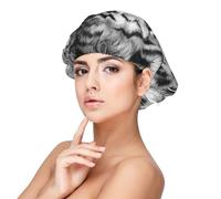 Magnifique imprimé tigre blanc,Bonnet de nuit en satin pour adulte - Bonnet de nuit élastique pour femme, couvre-cheveux de nuit