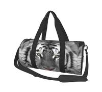 Magnifique imprimé Tigre Blanc, Sac de Voyage de Grande capacité, Sac à Main Rond, Sac de Voyage de Sport, fourre-Tout, Sac de Fitness