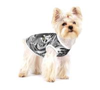 Magnifique imprimé Tigre Blanc,T-Shirt sans Manches en Coton pour Animaux de Compagnie, Gilet Respirant, Extensible et Doux,M