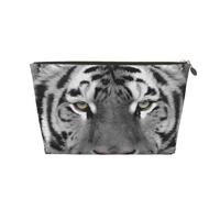 Magnifique imprimé Tigre Blanc, Trousse de Maquillage Trousse à cosmétiques Trousse de Toilette de Voyage Portable Pochette de Toilette