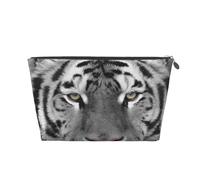 Magnifique imprimé Tigre Blanc, Trousse de Toilette Trousse de Maquillage Sac à cosmétiques Trousse de Toilette de Voyage Portable
