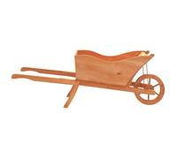 Magnifique Jardinière brouette 128x45 5x43 cm bois de sapin massif - design polyvalent - pour maison - Brun 3.9 kg 2026_789746