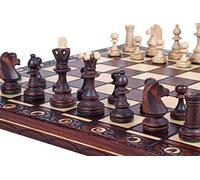 Magnifique Jeu D'échecs En Bois Fabriqué À La Main Avec Planche En Bois Et Pièces D'échecs Fabriquées À La Main Idée Cadeau (40 Cm)[Z762]