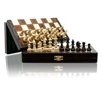 Magnifique Jeu d'échecs en Bois MAGNÉTIQUE, Jeu d'échecs avec Figurines aimantées, Jeu Classique Artisanal… (Moyen 28cm)