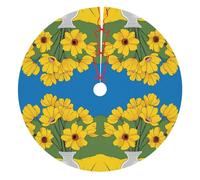 Magnifique jupe de sapin de Noël en forme de tournesol - 76,2 cm - Rond - Pour décoration de fête