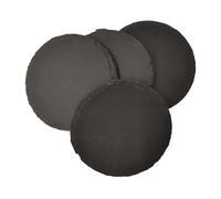 Magnifique Lot de 4 Dessous de Verre en Ardoise avec Pieds en Caoutchouc, diamètre env. 10 cm