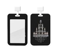 Magnifique lustre en cristal porte-badge d'identification avec lanière en plastique protecteur de carte d'identité porte-badge porte-badge avec fenêtre transparente porte-badge de carte d'identité p