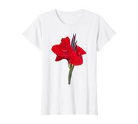 Magnifique lys Cramoisi Tropical Mania 2 Formes T-Shirt Graphique avec Valeur