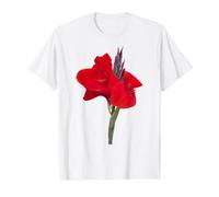 Magnifique lys Cramoisi Tropical Mania 2 Formes T-Shirt Graphique avec Valeur, Homme, Blanc, M