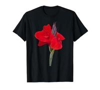 Magnifique lys Cramoisi Tropical Mania 2 Formes T-Shirt Graphique avec Valeur, Homme, Noir, M