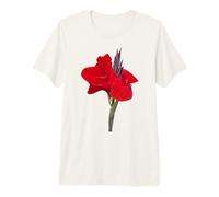 Magnifique lys Rouge Cramoisi en Forme de Fleur Tropicale Mania T-Shirt Haut de Gamme