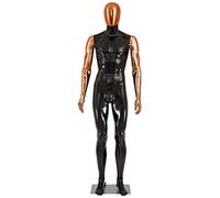 Magnifique mannequin abstrait noir brillant galvanisé avec tête, bras et mains, nouveau, pour homme ou femme (DM1+HD)