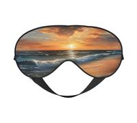 Magnifique masque de plage avec imprimé coucher de soleil pour homme et femme avec sangle réglable des deux côtés