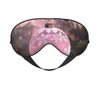 Magnifique masque de sommeil avec impression de boule de Noël pour homme et femme - Impression double face en soie douce