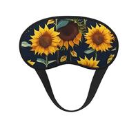 Magnifique masque de sommeil avec imprimé tournesol pour les personnes dormant sur le côté, masque occultant en forme de tasse pour hommes et femmes