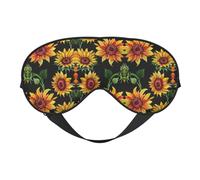 Magnifique masque de sommeil avec tournesols - Bloque la lumière - Cadeau essentiel pour homme et femme