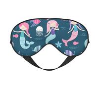 Magnifique masque de sommeil doux et confortable avec imprimé sirène pour dormir