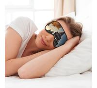 Magnifique masque de sommeil doux imprimé Tour Eiffel Paris pour les yeux pour femmes hommes dormant voyage