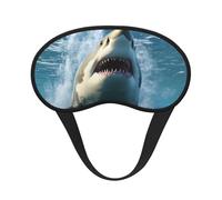 Magnifique masque de sommeil en forme de requin doux et confortable avec sangle réglable pour femmes, filles, hommes, voyage, yoga, sieste, travail